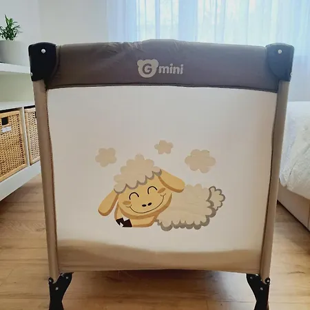Beige Bed Apartment Bratislava